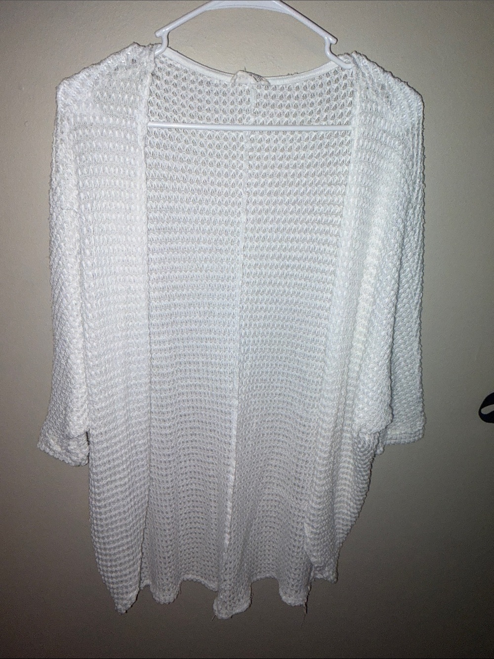 Open-Knit White Women's Shrug Cardigan